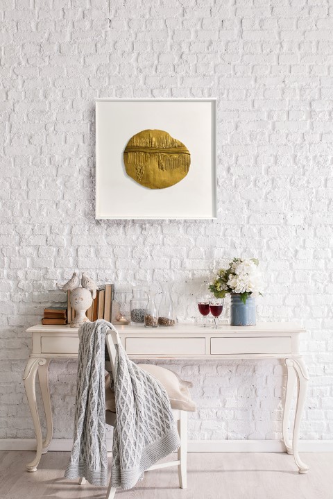 modern brick wall interior and modern lamp