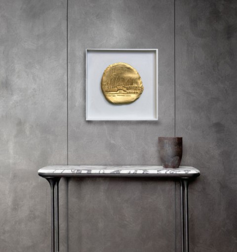 gold coin m1 in a frame simulation a